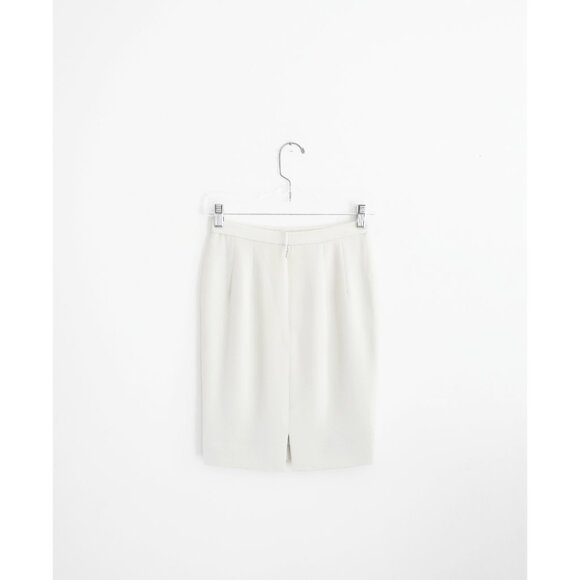 Vtg 90s Donna Karan New York Dove Grey Silk Pencil Skirt size IT 38 US 0 2 - Picture 2 of 7